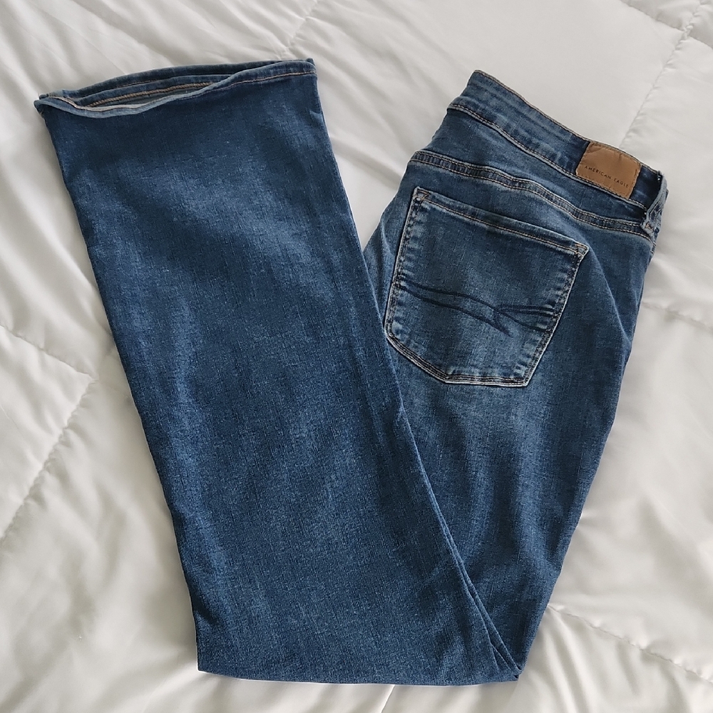 AMERICAN EAGLE Next Level Stretch Sz 14 High-Rise Skinny Kick